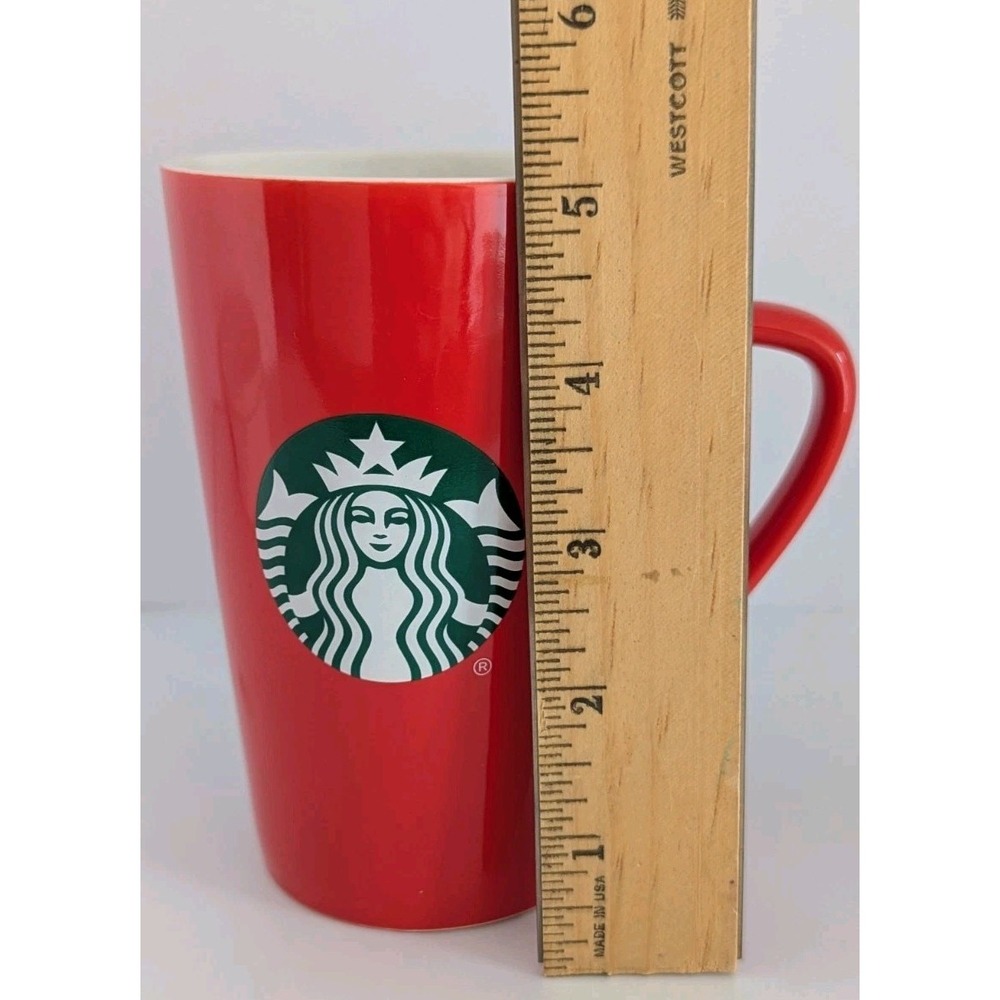 Starbucks Mug Ceramic Tall Red Coffee Tea Christmas Holiday 2020 12oz - Picture 7 of 8